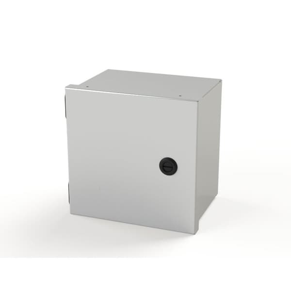 1/4 Turn Latch Electrical Enclosures, 8 in H, 6 in D, 8 in W, NEMA 1, Carbon Steel